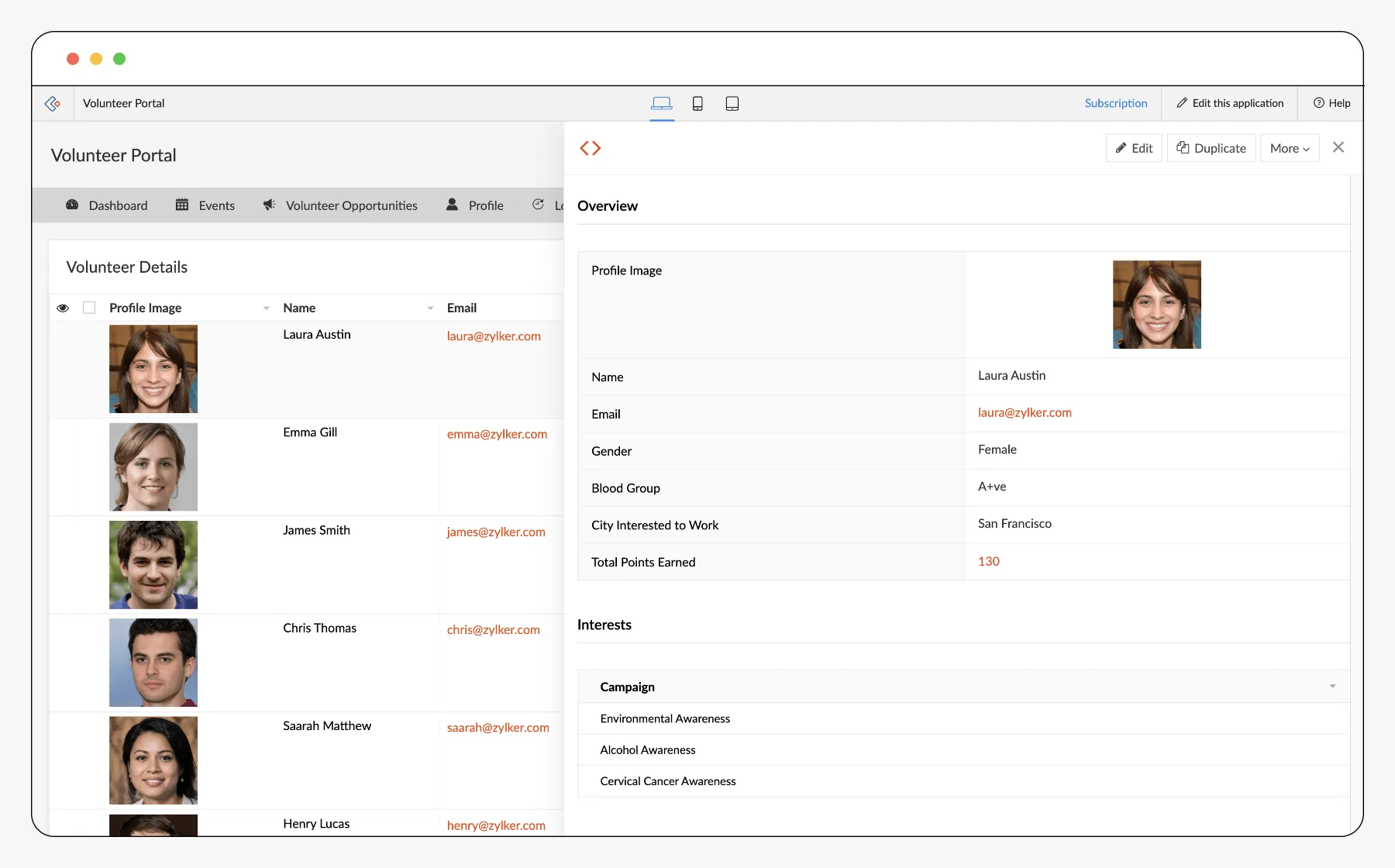 Volunteers Portal: