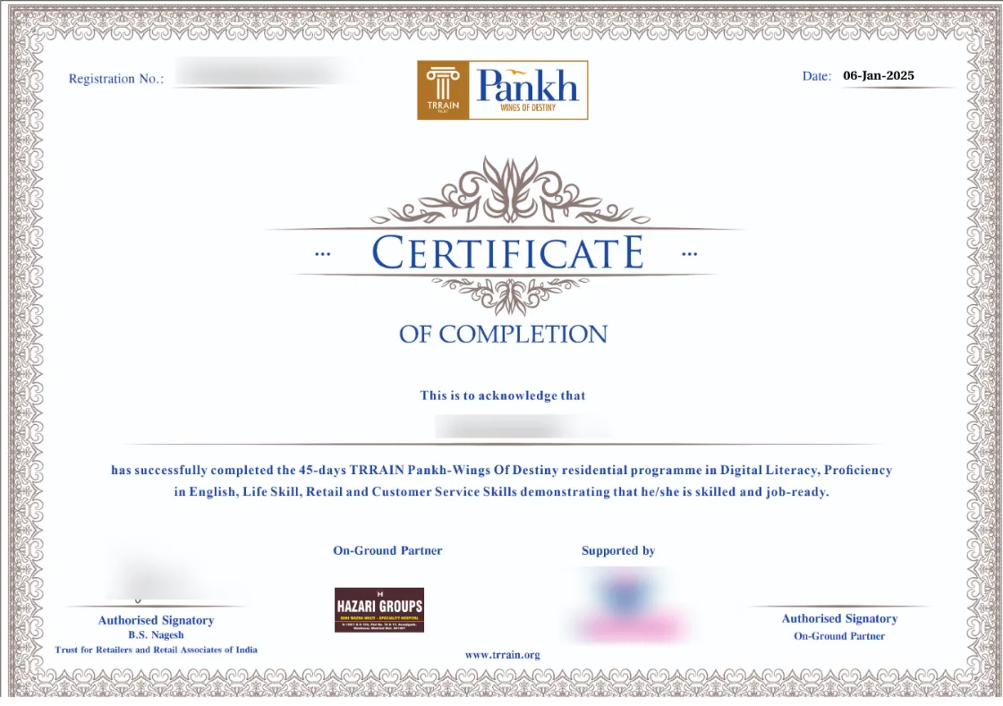 Pankh certificate