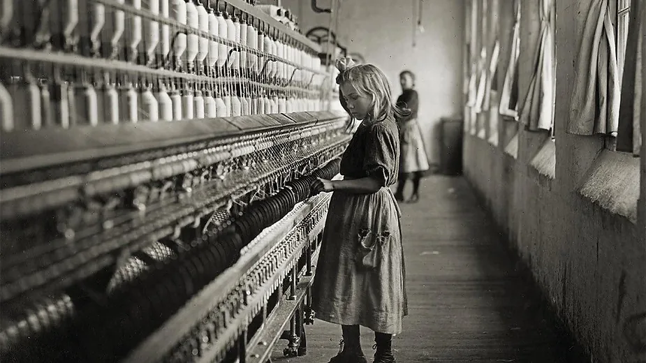 Girl Working in a Cotton Mill