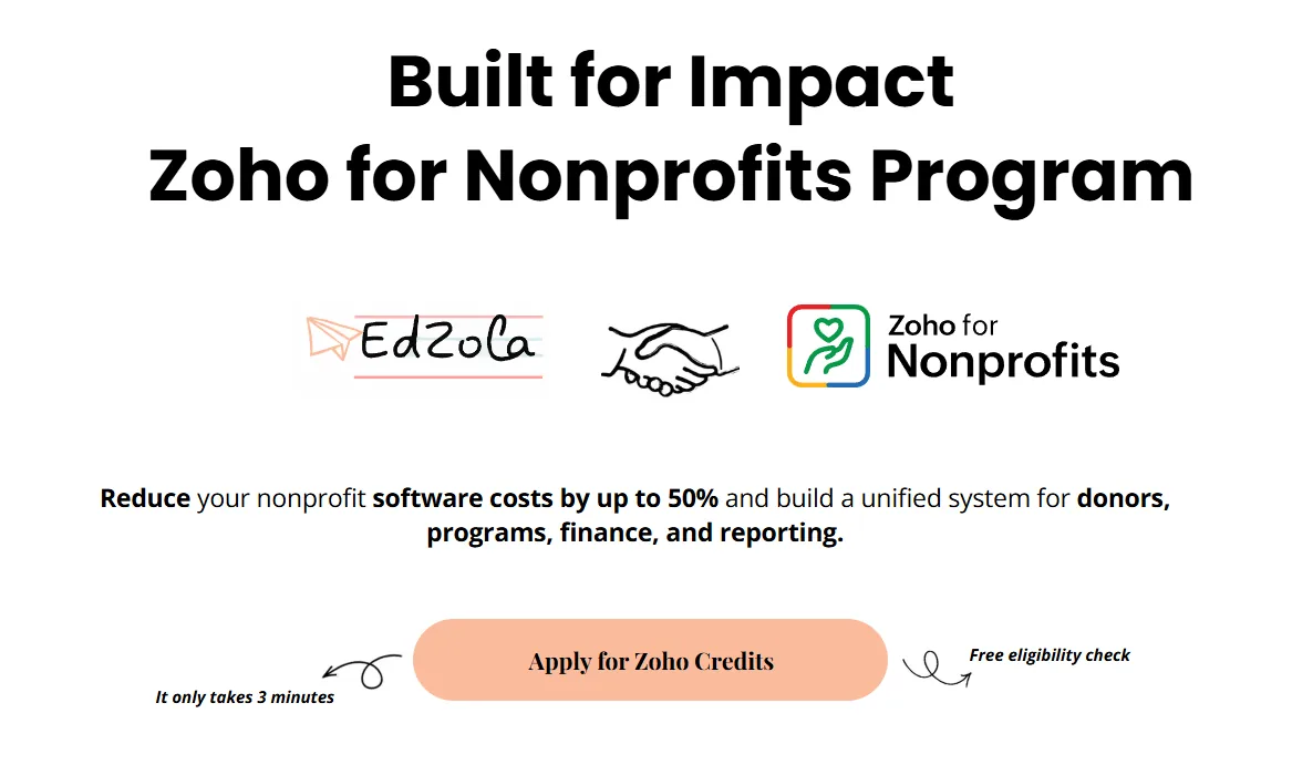 Zoho implementation support for nonprofit organisations